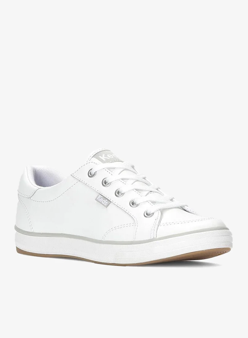 Keds white Keds Women's Center III Lace Up Leather Casual Sneaker White for Women | Best Price UAE
